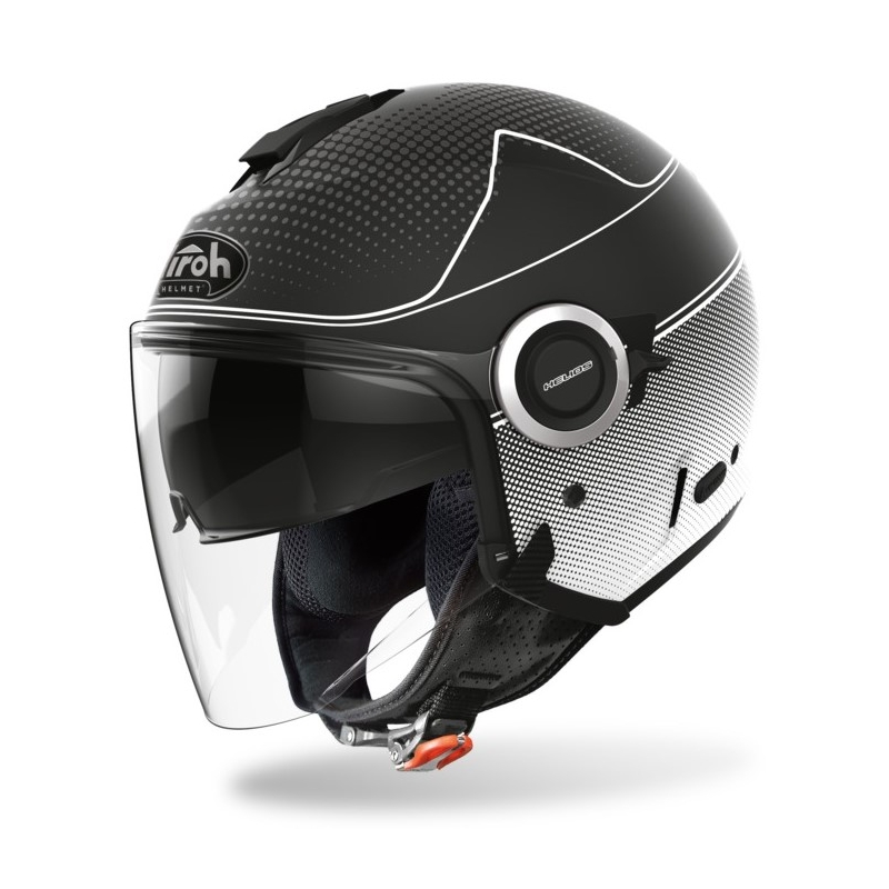 Otevřená přilba Airoh Helios Map černo-bílá výprodej