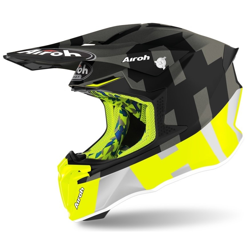 Motokrosová přilba Airoh Twist 2.0 Frame antracitovo-fluo žlutá