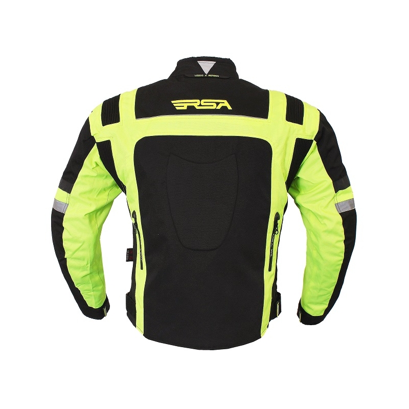 Bunda na motorku RSA Gear černo-fluo žlutá výprodej