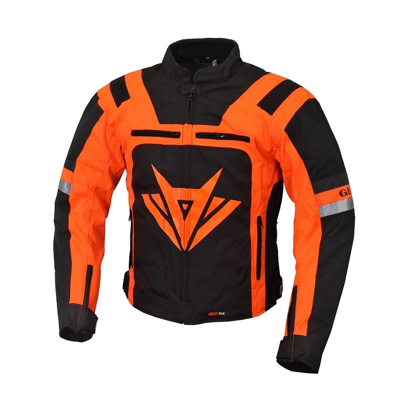 Bunda na motorku RSA Gear černo-oranžová výprodej