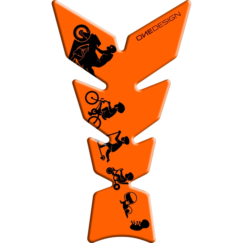 Κάλυμμα ρεζερβουάρ καυσίμου Εκτύπωση - Moon fluo orange