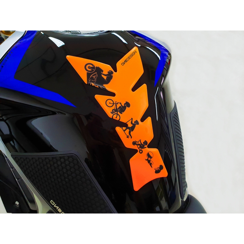 Κάλυμμα ρεζερβουάρ καυσίμου Εκτύπωση - Moon fluo orange