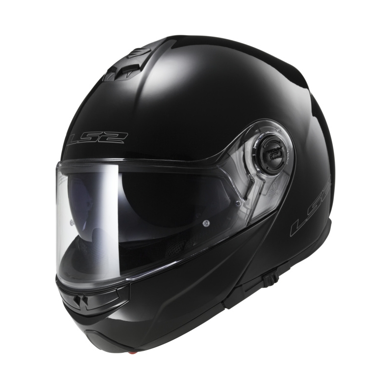 Vyklápěcí přilba na motorku LS2 FF325 Strobe černá lesklá - II. jakost