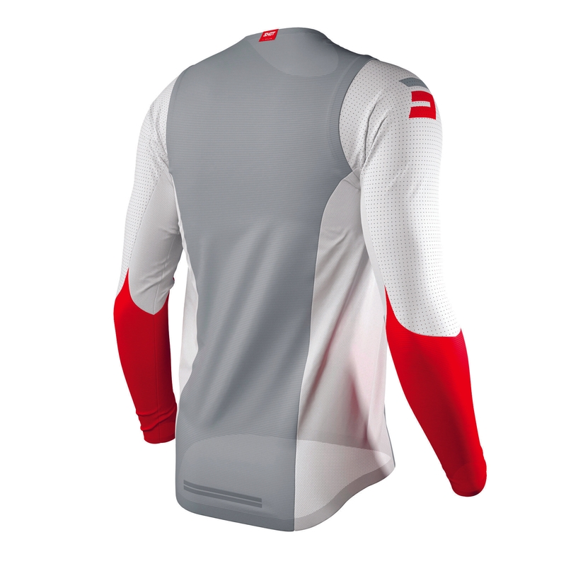 Motocross Jersey Shot Aerolite Airflow γκρι-λευκό-κόκκινο προσφορά