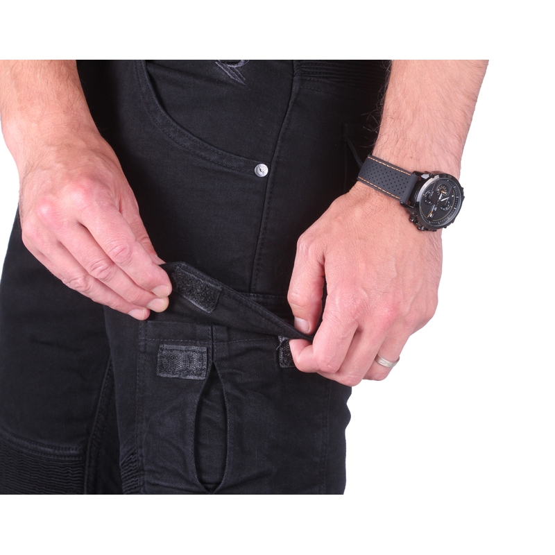 Τζιν Μοτοσικλέτας Street Racer Cargo CE Cropped Μαύρο