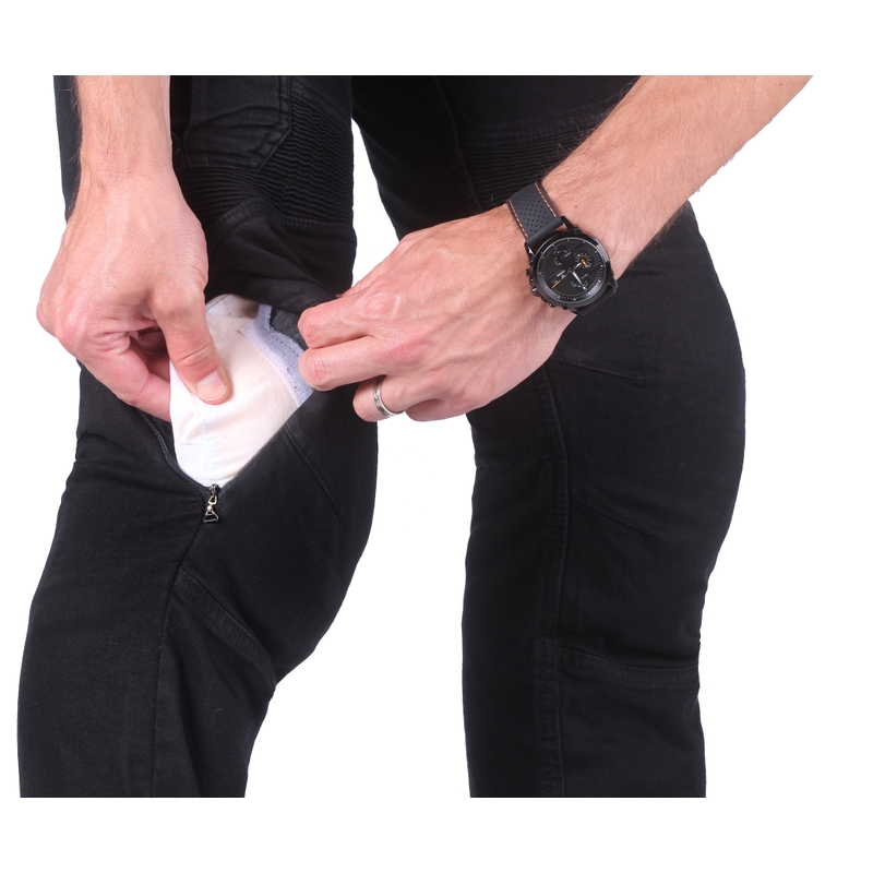 Τζιν Μοτοσικλέτας Street Racer Cargo CE Cropped Μαύρο