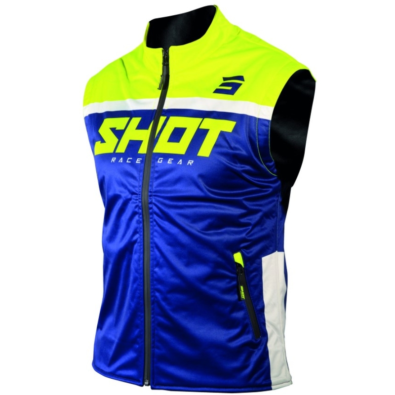 Softshellová vesta Shot Lite modro-fluo žlutá výprodej