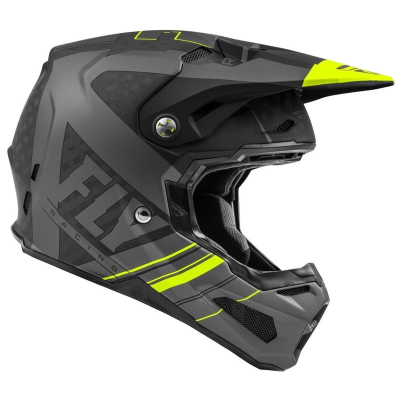 Motokrosová přilba FLY Racing Formula Vector černo-šedo-fluo žlutá
