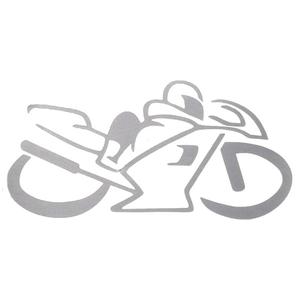 Αυτοκόλλητο σιλουέτα Bike ασημί