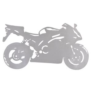 Αυτοκόλλητο σιλουέτα Sport Bike ασημί