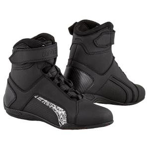 Γυναικείες μπότες μοτοσικλέτας Kore Velcro 2.0 σε μαύρο και λευκό χρώμα