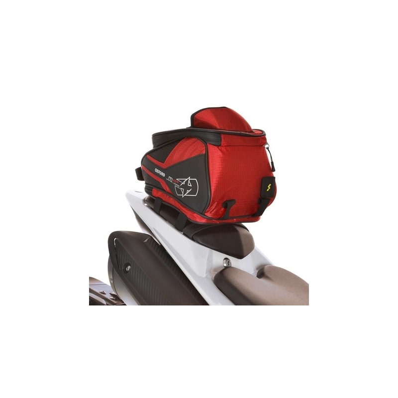 Tankbag και saddlebag Oxford M4R Tank 'n' Tailer μαύρο και κόκκινο