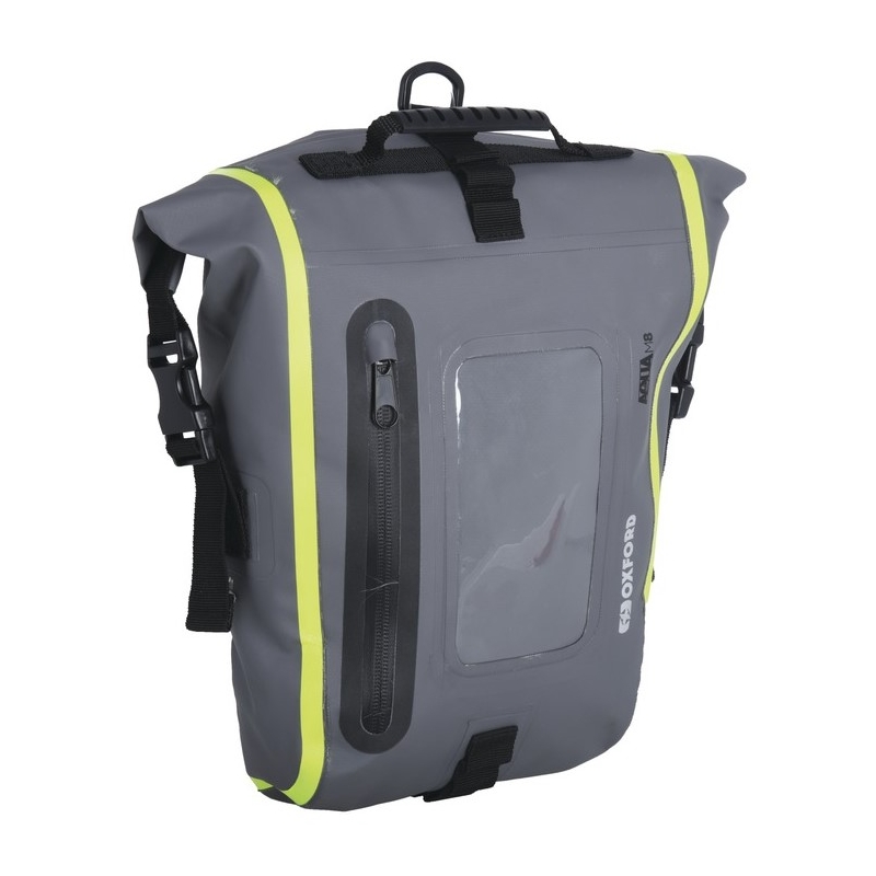Tankbag για μοτοσικλέτα Oxford Aqua M8 μαύρο-γκρι-φλούο κίτρινο
