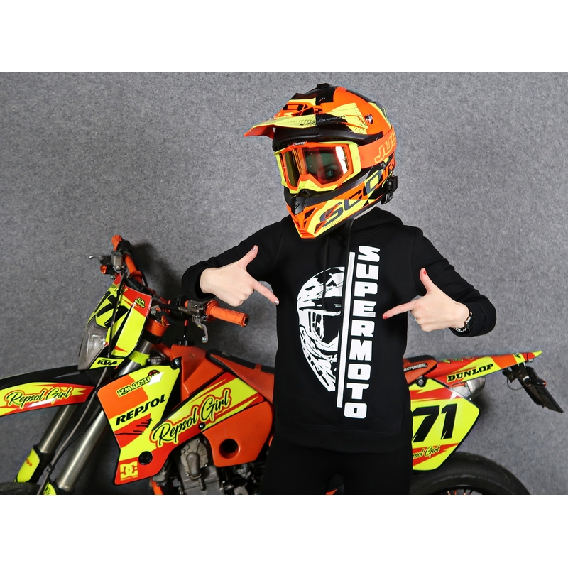 Γυναικείο φούτερ SUPERMOTO μαύρο προσφορά