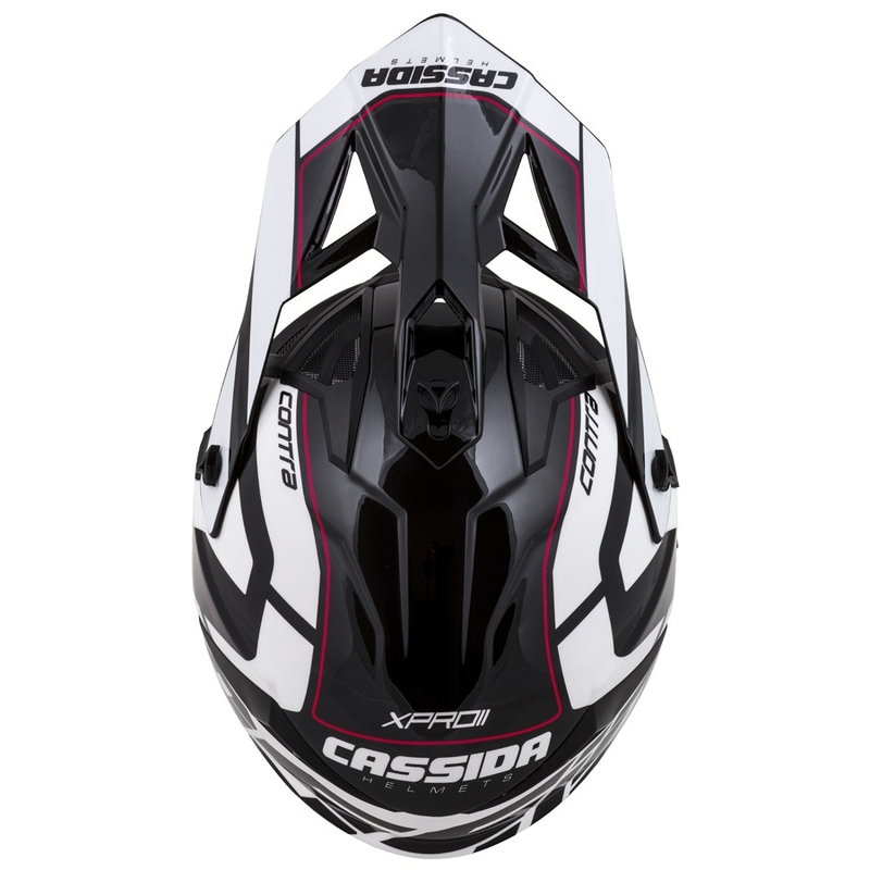 Cassida Cross Pro II Contra κράνος motocross λευκό-κόκκινο-μαύρο