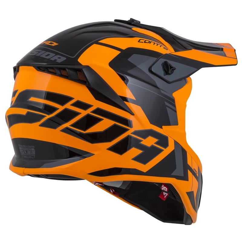 Cassida Cross Pro II Contra Motocross κράνος πορτοκαλί-μαύρο-γκρι