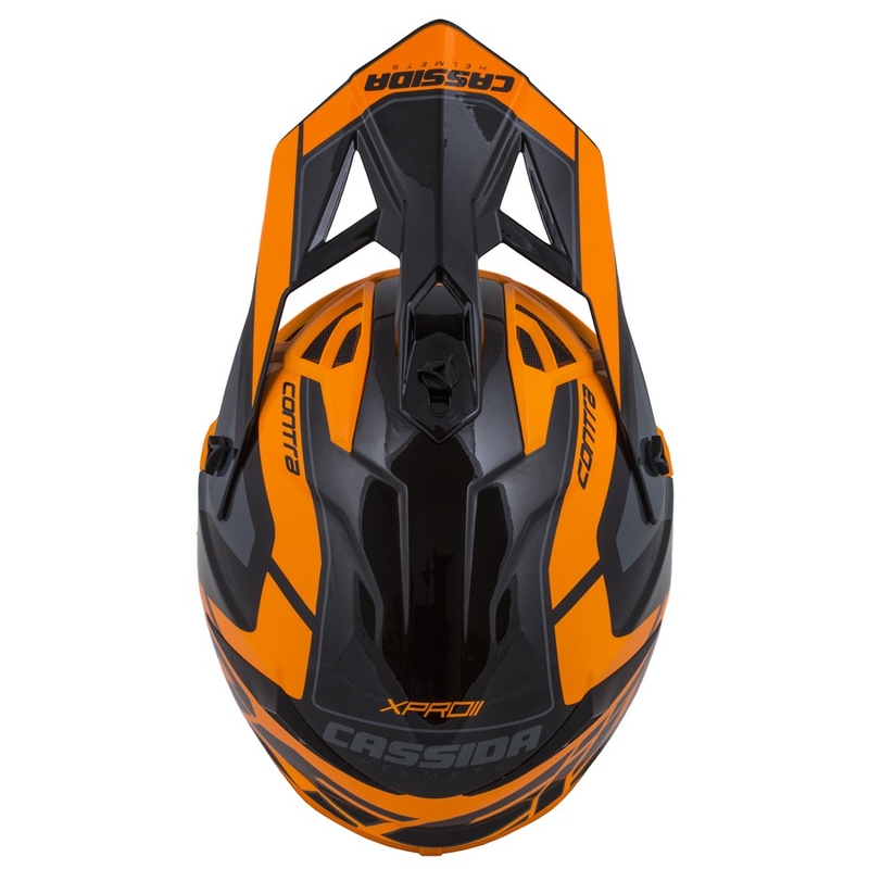Cassida Cross Pro II Contra Motocross κράνος πορτοκαλί-μαύρο-γκρι
