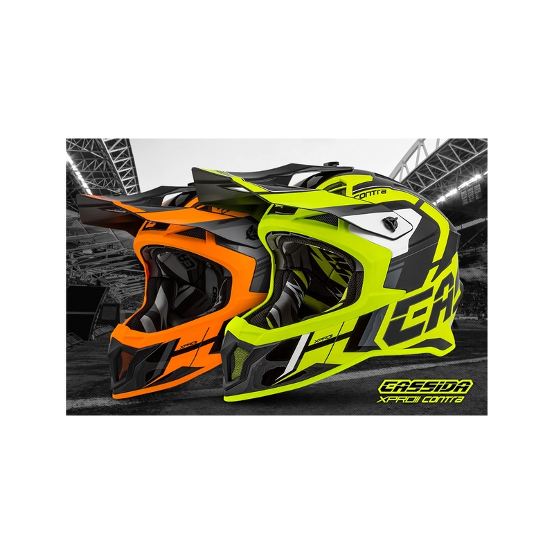 Cassida Cross Pro II Contra Motocross κράνος πορτοκαλί-μαύρο-γκρι