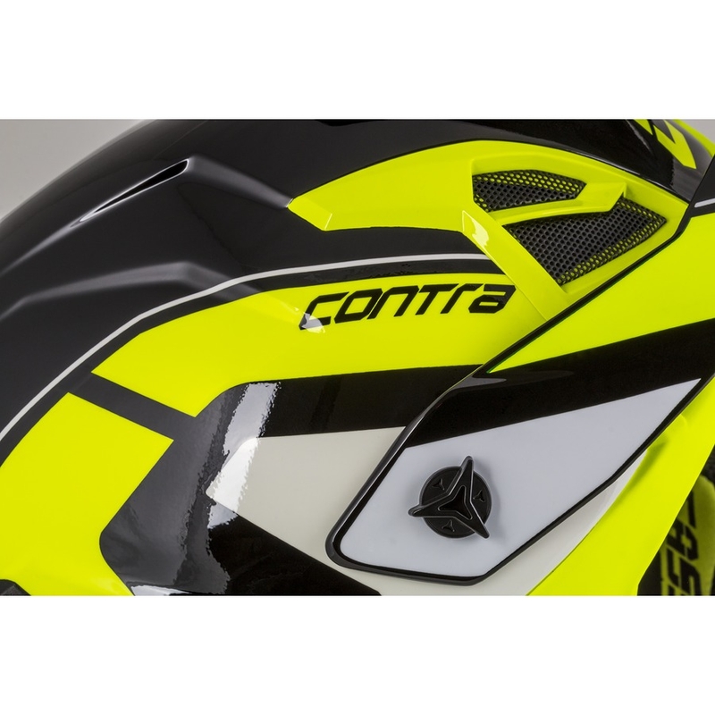 Cassida Cross Pro II Contra fluo κίτρινο-γκρι-μαύρο κράνος motocross