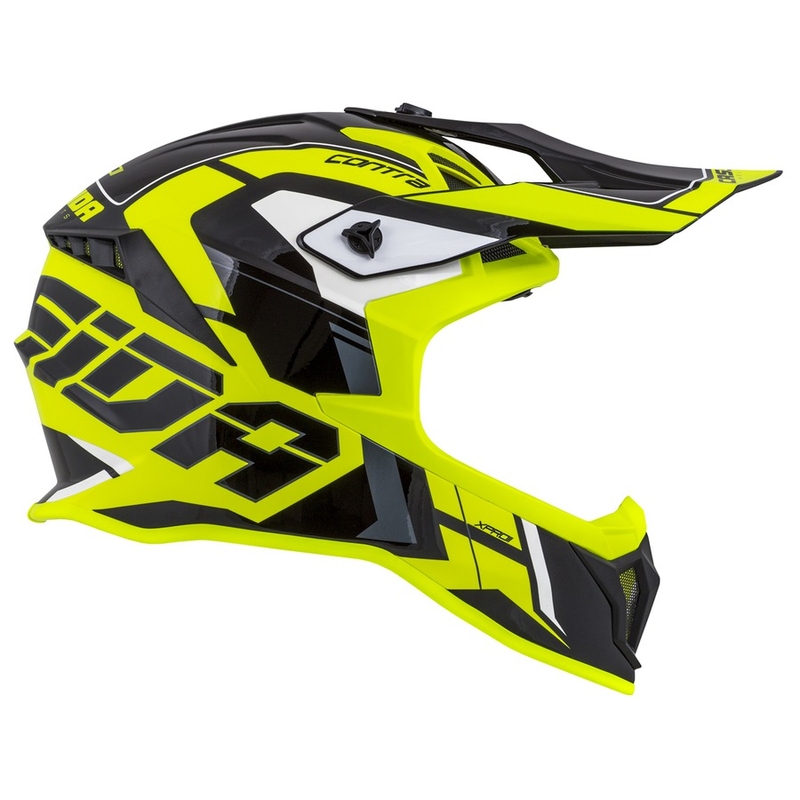 Cassida Cross Pro II Contra fluo κίτρινο-γκρι-μαύρο κράνος motocross
