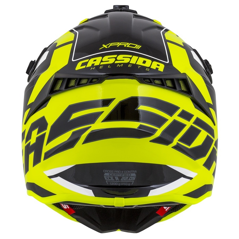 Cassida Cross Pro II Contra fluo κίτρινο-γκρι-μαύρο κράνος motocross