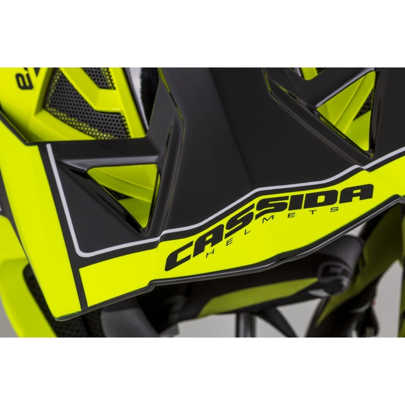 Cassida Cross Pro II Contra fluo κίτρινο-γκρι-μαύρο κράνος motocross