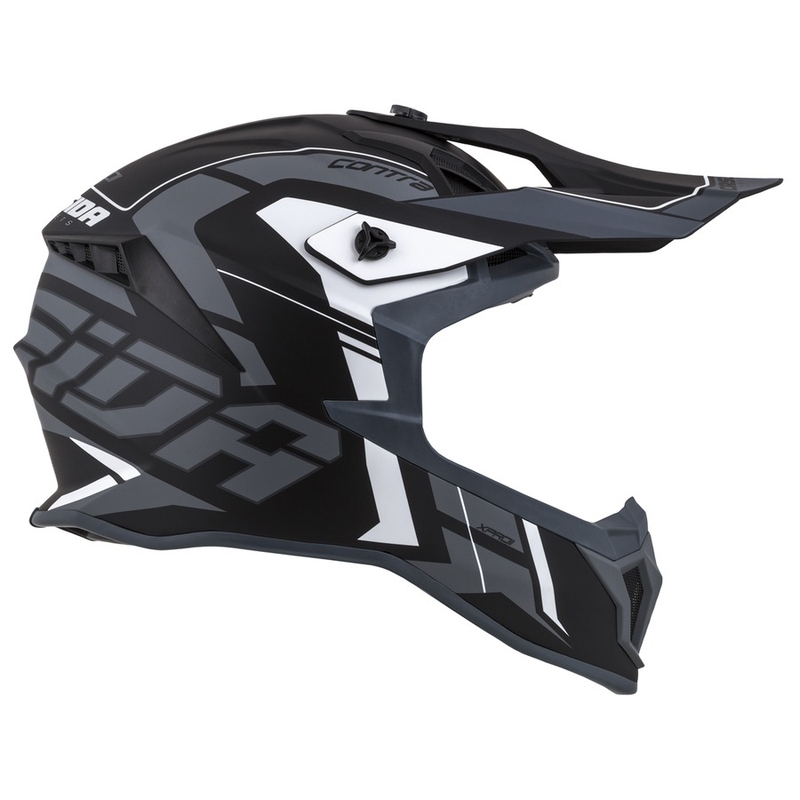 Cassida Cross Pro II Contra κράνος motocross μαύρο-γκρι-λευκό