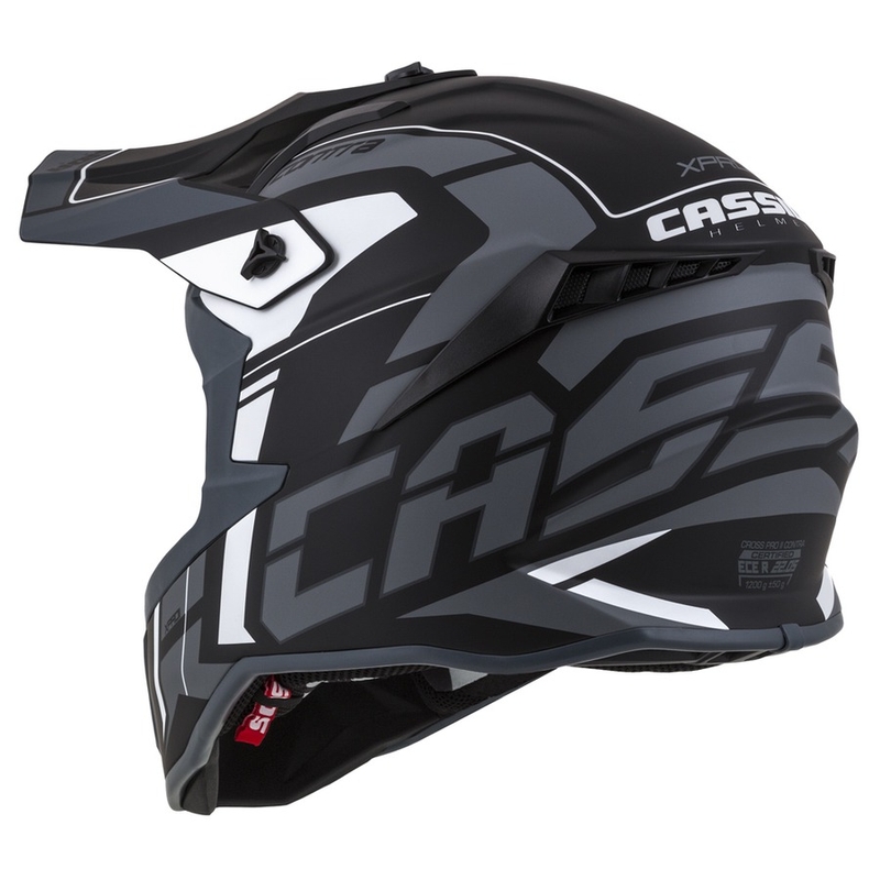 Cassida Cross Pro II Contra κράνος motocross μαύρο-γκρι-λευκό