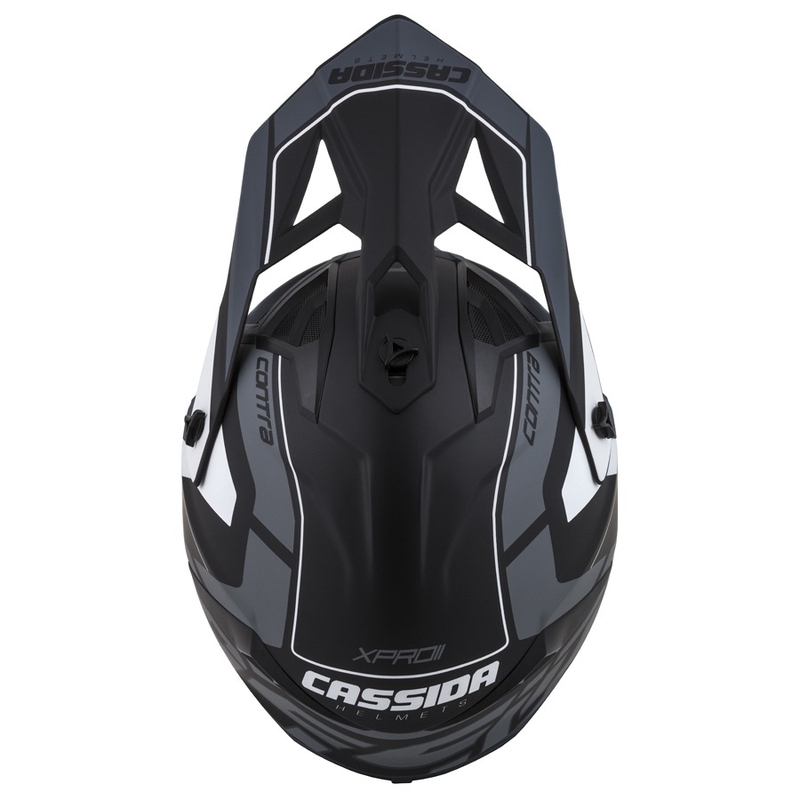 Cassida Cross Pro II Contra κράνος motocross μαύρο-γκρι-λευκό