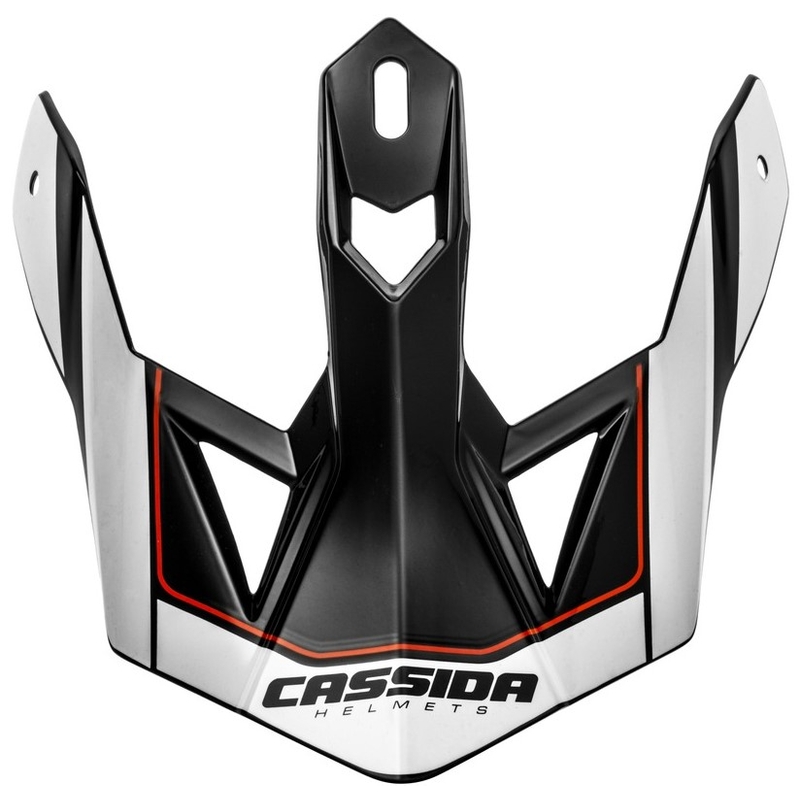Cassida Cross Pro II γείσο κράνους λευκό-κόκκινο-μαύρο