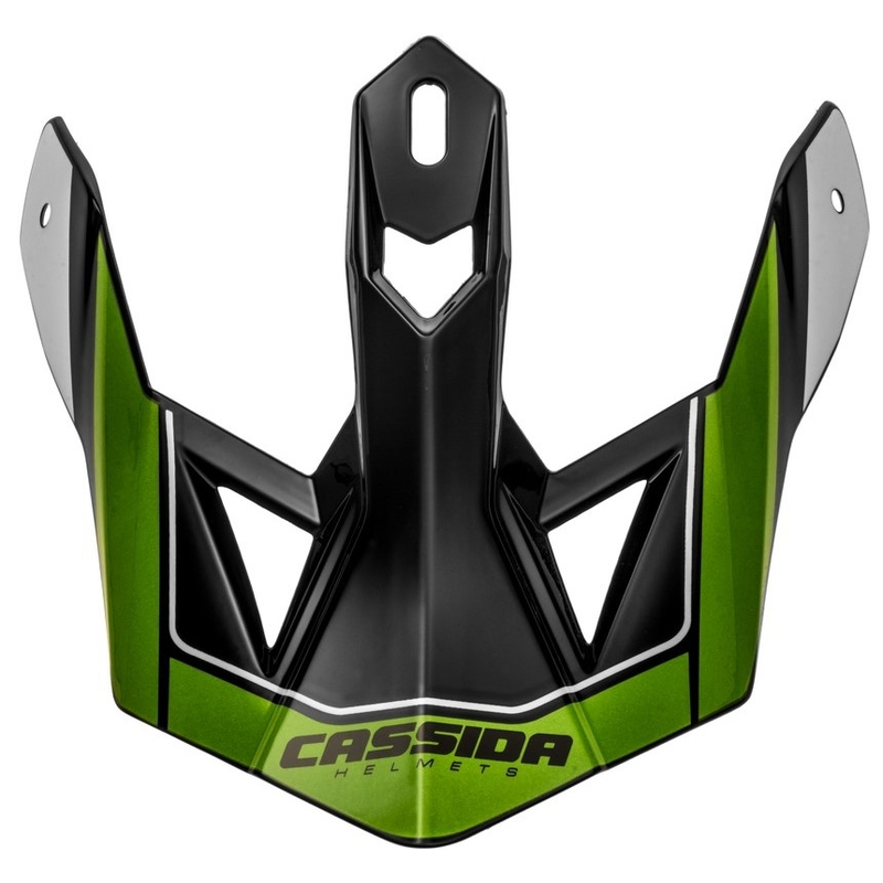 Cassida Cross Pro II γείσο κράνους μαύρο-γκρι-λευκό-πράσινο