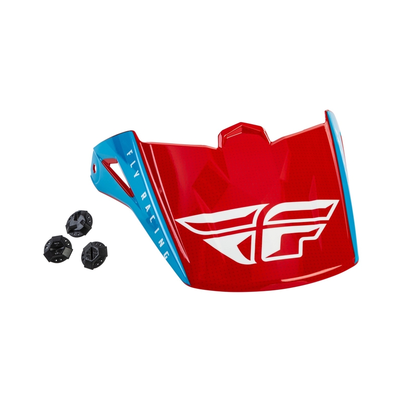 Γυαλιά κράνους για FLY Racing Kinetic Straight κόκκινο-λευκό-μπλε