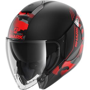 Ανοιχτό κράνος SHARK CITYCRUISER Genom μαύρο-κόκκινο προσφορά