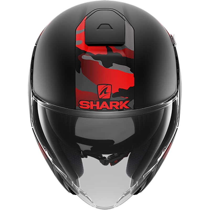 Ανοιχτό κράνος SHARK CITYCRUISER Genom μαύρο-κόκκινο προσφορά
