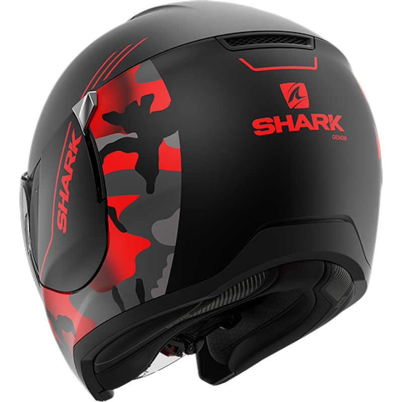 Ανοιχτό κράνος SHARK CITYCRUISER Genom μαύρο-κόκκινο προσφορά