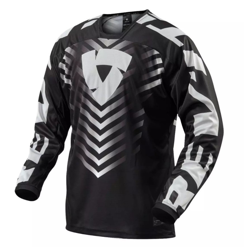 Motocross φανέλα Revit Rough μαύρο και λευκό