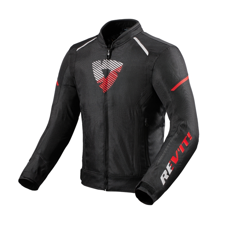 Bunda na motorku Revit Sprint H2O černo-fluo červená výprodej