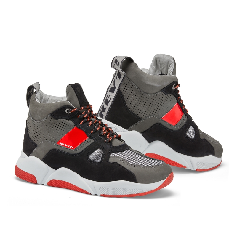 Revit Astro μαύρο-γκρι-φλούο κόκκινο μπότες μοτοσικλέτας προσφορά