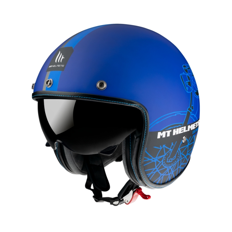 Otevřená přilba MT LeMans OF507SV LeMans 2 SV Cafe Racer modrá výprodej