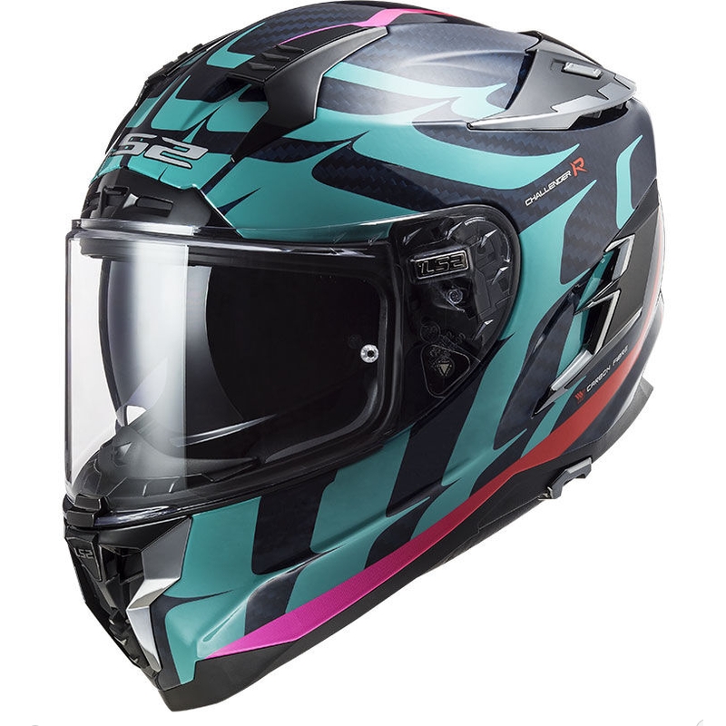 Integrální přilba na motorku LS2 FF327 Challenger CT2 Flames modrá výprodej