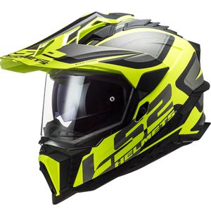 Κράνος Enduro LS2 MX701 Explorer Alter μαύρο-γκρι-φλούο κίτρινο