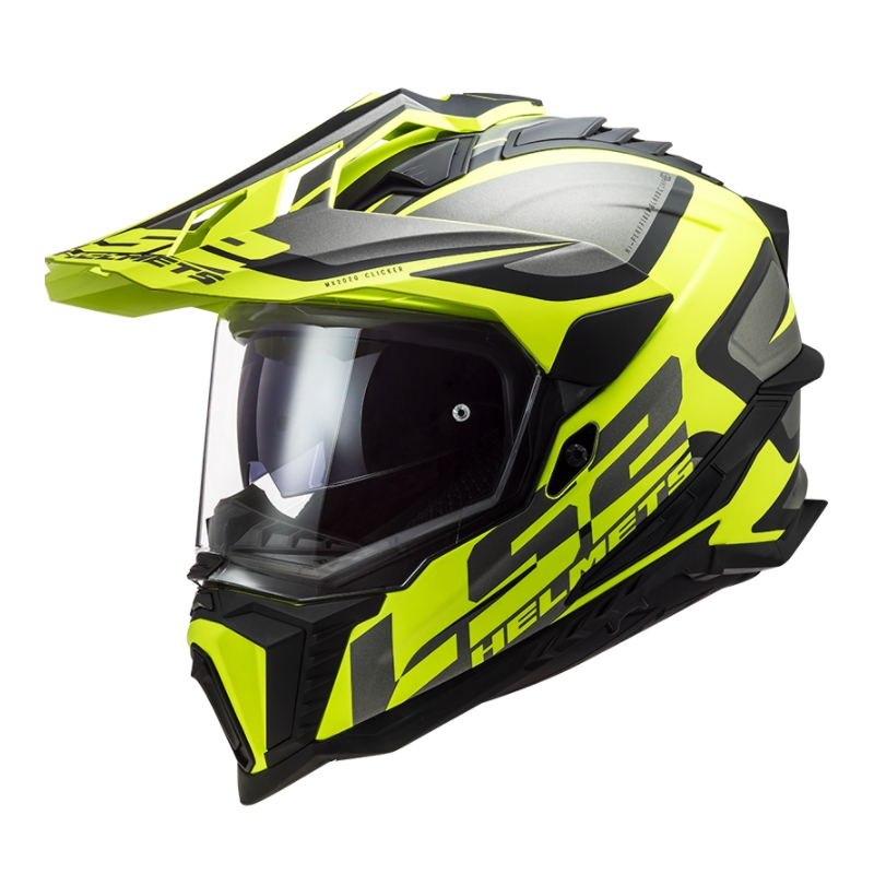 Κράνος Enduro LS2 MX701 Explorer Alter μαύρο-γκρι-φλούο κίτρινο