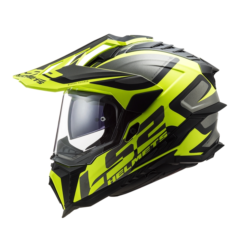 Κράνος Enduro LS2 MX701 Explorer Alter μαύρο-γκρι-φλούο κίτρινο