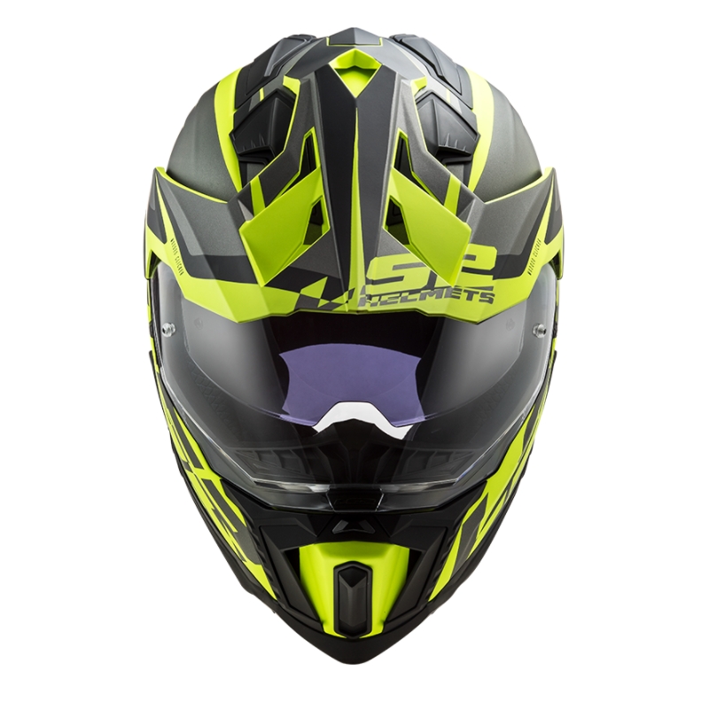 Κράνος Enduro LS2 MX701 Explorer Alter μαύρο-γκρι-φλούο κίτρινο