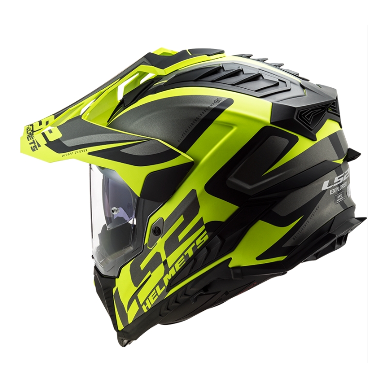 Κράνος Enduro LS2 MX701 Explorer Alter μαύρο-γκρι-φλούο κίτρινο