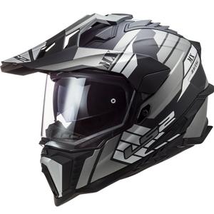 Κράνος Enduro LS2 MX701 Explorer Atlantis μαύρο-γκρι-λευκό