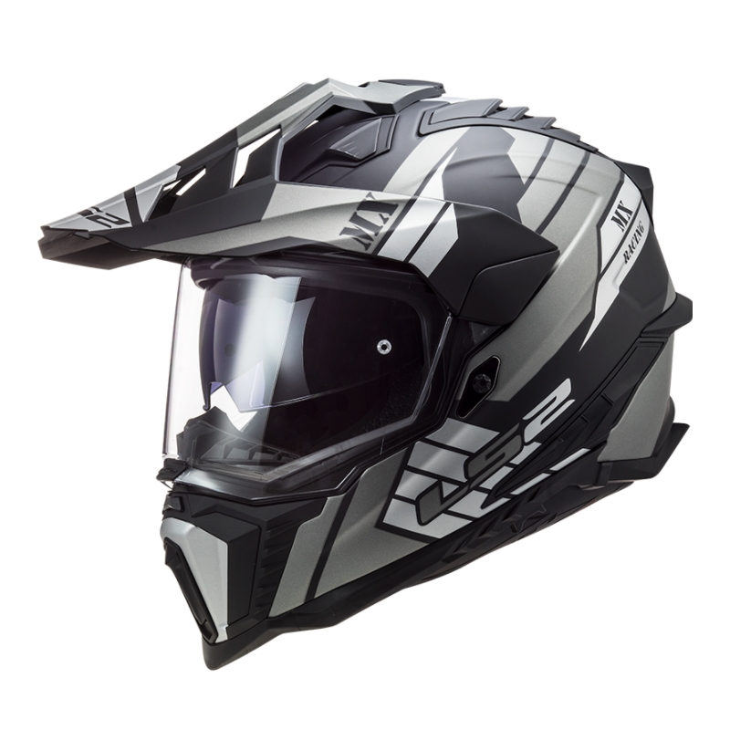 Κράνος Enduro LS2 MX701 Explorer Atlantis μαύρο-γκρι-λευκό