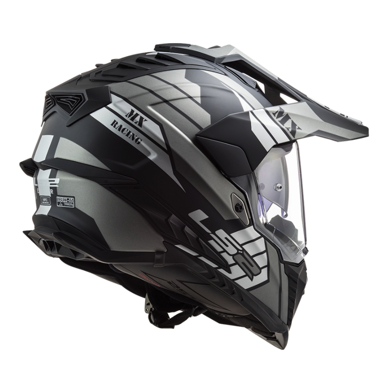 Κράνος Enduro LS2 MX701 Explorer Atlantis μαύρο-γκρι-λευκό