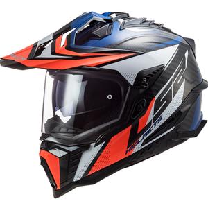 Κράνος Enduro LS2 MX701 Explorer C Focus λευκό-μπλε-κόκκινο