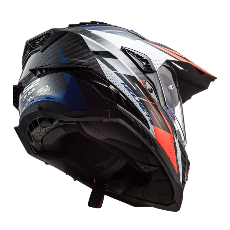 Κράνος Enduro LS2 MX701 Explorer C Focus λευκό-μπλε-κόκκινο
